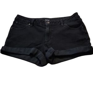 ANA Shorts Womens Size 8 Size 29 Denim Black Ana Rolled Cuff